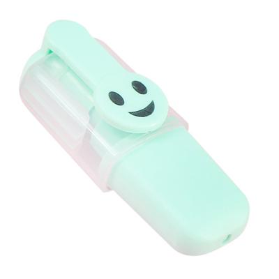 China Mini Portable Cartoon Creative Smile Kids Mini Portable Creative Smile Children's Highlighter Pen 6 Color Clip Face Pen Marker Fluorescent Color Bar Marker HL-2014 for sale