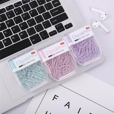 China School Home Office Wholesale High Quality Cute Color Normal Shape Paper Clip Fashion Macaron Paper Clip for sale