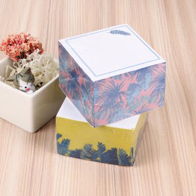 China Custom Printed Loose Leaf Cube Pad 9X9cm Square Paper Note Cube Memo Pad for sale