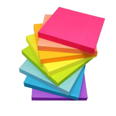 China 7.6X7.6cm 3X3 Inch Self-adhesive Sticky Notes Pastel Neon Neon Pastel Color Memo Pads for sale