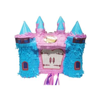 China Disposable Eco-friendly Wholesale Castle Shaped Pinata Children's Birthday Party Festival Party Customized Pinata for sale