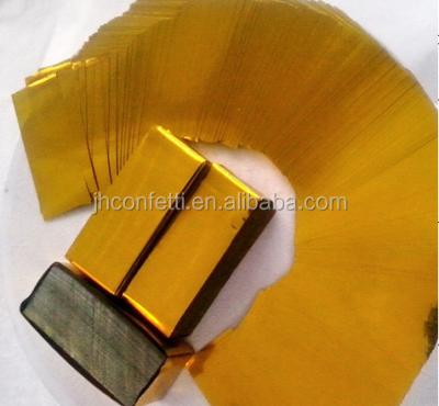 China Antiflaming PVC Wedding And Festival Golden Cube PVC 2*5cm Party Confetti for sale