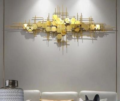 China Minimalist 2022 Bestsellers Metal Wall Hanging Decoration Light Luxury Wall Art for sale