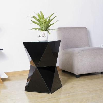 China Bathroom Cabinet Coffee Table Modern Glass Black Glass Coffee Table for sale