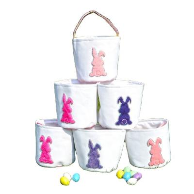 China Wholesale Sequin Bunny Holiday Handbag Bunny Rabbit Easter Bucket Tote Easter Decoration Plush Bag for sale