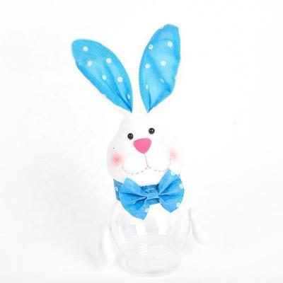 China Easter Candy Jar Personalized Exquisite Blue Easter Candy Jar Plastic Color Easter Candy Container Children Cartoon Gift for sale