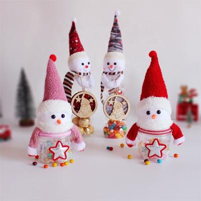 China Sugar Transparent Candy Jar Hot Christmas Children's Eve Old Man Snowman Candy Jar Gift Christmas Chirstmas Decor Sale for sale