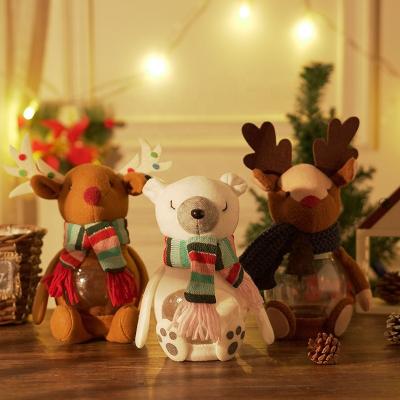 China New Arrival Christmas Decor Chirstmas Gift Creative Gift Jar High Quality Clear Plastic Candy Jar for sale