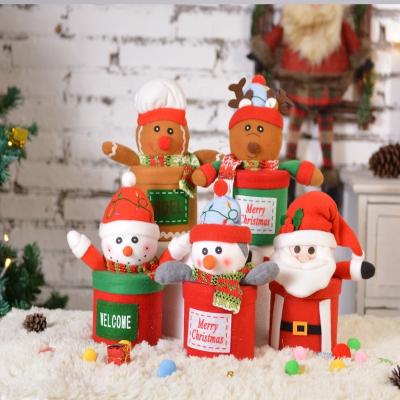 China Hot Selling Christmas Candy Jar Christmas Candy Jars Clear Plastic Candy Jar With Lid Creative Christmas Gift for sale