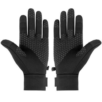 China Comfortable Adjustable Elastic Warm Gym Gloves Touch Screen Cuff Anti-Slip Winter Sports Gloves Grasp Outdoor Cycling Running Gloves for sale