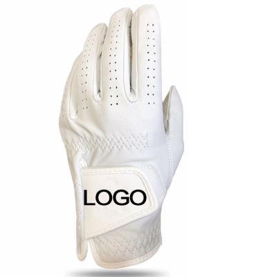 China Anti slip & High quality custom made breathable left hand cabretta golf gloves breathable golf gloves for men for sale