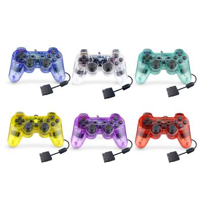 China Transparent Red Six-Axis Gyro Game Controller For PS2 Controller for sale