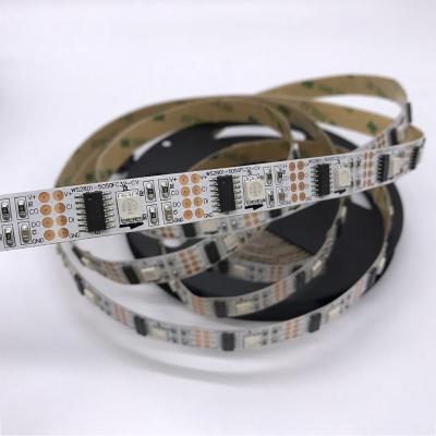 China Smart Accessible Black 12mm White PCB Dreamcolor WS2801 32 LEDs Per Meter Easy Installation RGB 5V 1/2/3/4/5m 2801 Chip Waterproof Led Strip Light for sale