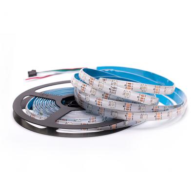 China rgb led strip with IC 5v accessible rgb IC IP65 30leds/m 5050 ws2812b flexible led strip for sale