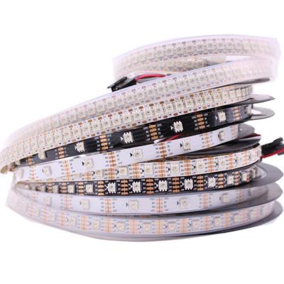 China WS2812B Chip WS2813 30/60/144 Pixel SMD5050 DC5V RGB Color Individually RGBIC LED Cuttable Smart Dreamy Accessible Strip Light for sale