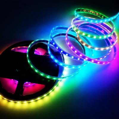 China Update Version WS2811 DC12V WS2818 5050 RGB 60leds/m Digital Waterproof Accessible Strip RGBIC Flexible Smart Led Strip Light for sale