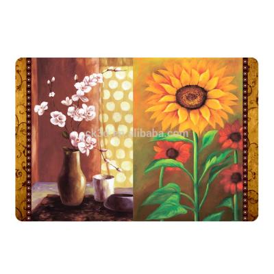 China Custom Viable Design 3D Lenticular Placemat Round Shape Plastic Plastic Gold Place Mat For Kids for sale