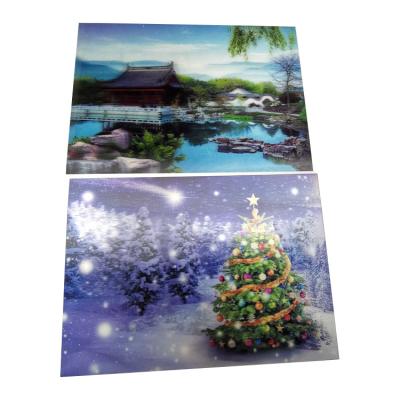 China Europe 3D Holiday Decoration And 0.45 Mm Lenticular Printing Gift Film Aluminum Lens Sheet 75 LPI PET for sale