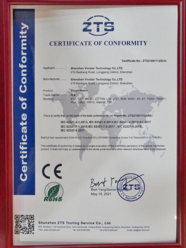 CE - Shenzhen Vivistar Technology Co., Ltd.