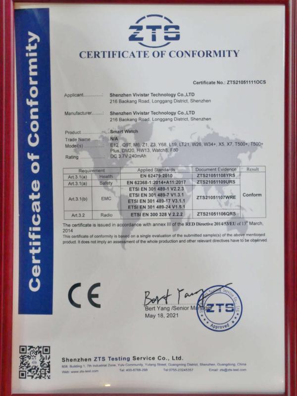 CE - Shenzhen Vivistar Technology Co., Ltd.