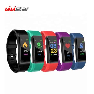 China Touch Screen ID115 Plus Heart Rate Monitor Smart Bracelet Fitness Tracker For Women for sale