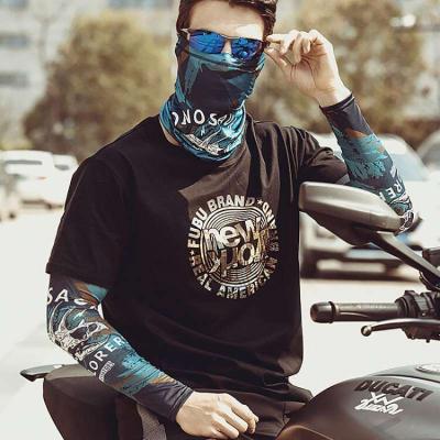 China Other Cycling Ice Sleeves Men's Sunscreen Ice Silk Sleeves Anti-ultraviolet Flower Arm Tattoo Female Arm Sleeves for sale