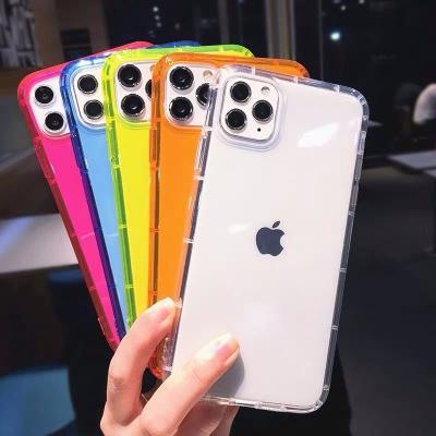 China Easy to Install and Remove Custom Design Durable Fluorescent Neon Shock Proof TPU Phone Case for iPhone 12 11 Pro Max XR 6S 7 8 Plus for sale