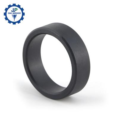 China Automation equipments Dongguan ODM Engineering Plastic Accessories Black POM CNC Machining Plastic Ring Parts for sale