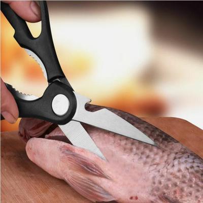 China Eco-friendly Kitchen Plastic Handle Hot Selling Universal Meat Shears Stainless Steel Scissors for sale