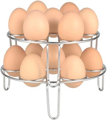 China High Standable Stainless Steel Foot Stackable Pot Steaming Rack Racks Pressure Cooker Accessories Egg Steamer Rack for sale