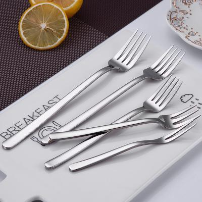 China Sustainable Coffee Tea Fruit Dim Sum Ice Cream Serving Set Dessert Cutlery Food Stainless Steel Spoon And Fork for sale