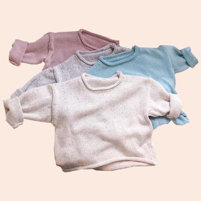 China Manufacturer Neutral Breathable Custom Plus Size Chunky Knit Pullover Jumpers Toddlers Spotted Cozy Baby Sweaters 100%Cotton Crewneck for sale