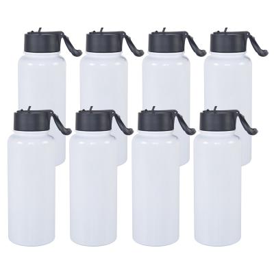 China Viable 18Oz 20Oz 32 Ounce Vacuum Insulated Sublimation Stainless Steel Double Wall Thermal Flask White Sport Water Bottle Set for sale