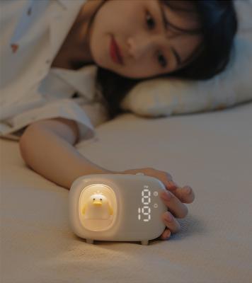 China Asian Table S80 Smart USB Battery LED Life For Kid Bedroom Home Digital Display Alarm Clock Night Warm White Timing Light for sale