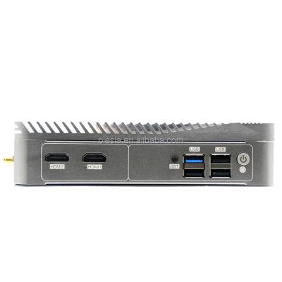 China fanless mini pc with 4 gigabit ethernet firewall router machine baytrail J1900 micro industrial computer 166*106.6*88.3 mm for sale