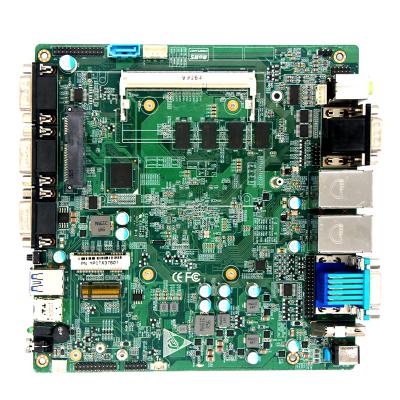 China Industrial Computer Motherboard 6 RS-232 1NGFF 1M-SATA 1SATA_HDD Embedded Industrial Mainboard 1Mini-PCIe 1standard SATAIII for sale