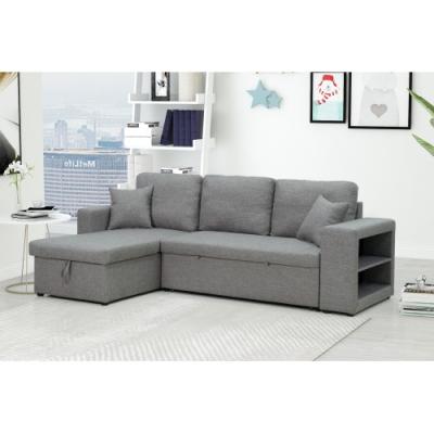 China Free Shipping Sectional Sofa Reclining With Pulled Out Bed 2 Seats Sofa And Reversible Chaise With Storage Folding Chair Sleeper Sofa Bed for sale