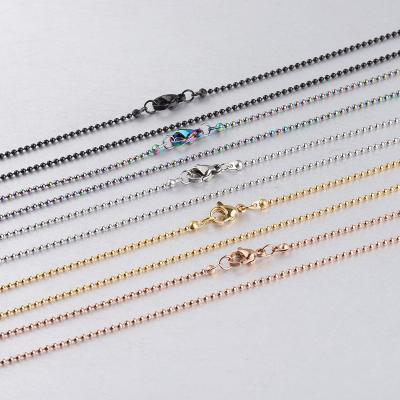 China Custom Vintage Fashion Stainless Steel Jewelry Making Cute Pvd Gold Plated Long Pearl Chain Necklace Women for sale