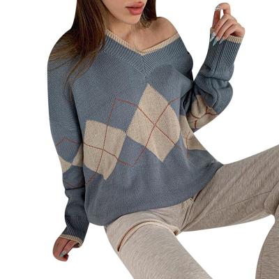 China Breathable Raglan Long Waffle Knit V-Neck Sleeve Split Edge Womens Cardigan Sweater for sale