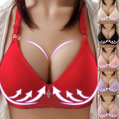 China Custom Logo High Quality Yoga Bra Tops Breathable Fitness Sports Use Wireless Women Sports Bra Underwear for sale