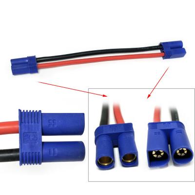 China Vehicles & Soft Toys EC5 Silicon Extension Wire 12AWG Lipo Battery Plug Remote Control Male-Female Cable Connector Cable Charging for sale