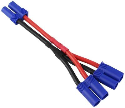 China Electronic EC5 2 Male To 1Female Y Harness Connector Parallel Cable For RC Model for sale