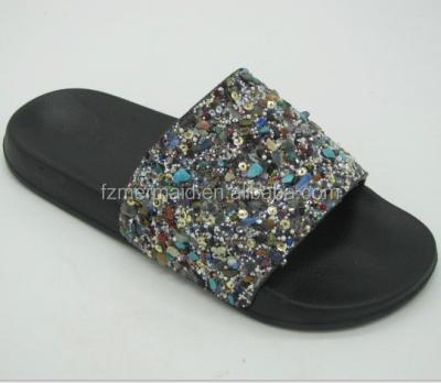 China Fashion\Comfortable Indoor Slipper\Goods 2019 New Chinese Open Toe Diamond Eva Supplier For Woman Slide Slippers for sale