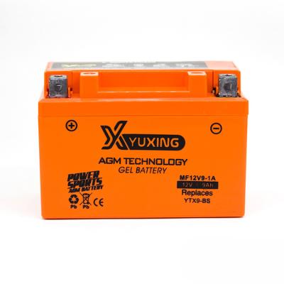 China Manufacturer High Quality Motorcycle Spare Parts Mf12V9-1A 12V9ah Maintenance Free Gel Motorcycle Battery 150*87*105 for sale