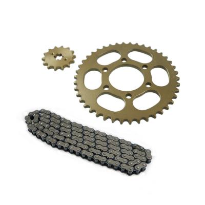 China 45#Steel High Performance Motorcycle Engine Parts 45#Steel Chain Sprocket Kit For BAJAJ for sale