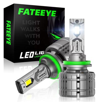 China High brightness FATEEYE F9 9006 9012 H13 D1 2 3 4 fanless factory H7 H11 9005 H7 car led auto headlight bulbs h4 led headlight 200w for sale