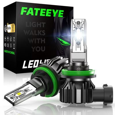 China FATEEYE F1 high brightness factory supply 10000LUMEN 50W H1 H4 H11 H7 fanless laser led car headlight bulbs for cars for sale