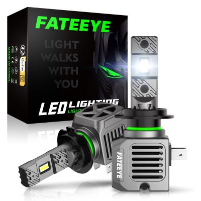 China FATEEYE High Brightness Auto Parts F-3 fanless led headlight bulbs 3570 chipsets H7 fanless H11 9005 9006 9012 led headlights h4 for sale