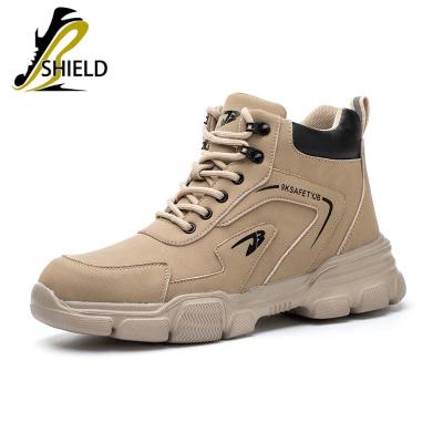 China Steel Toe SHIELD Fashion customizable sports safety shoes Breathable comfortable lightweight rubber and plastic out sole safety shoes for sale