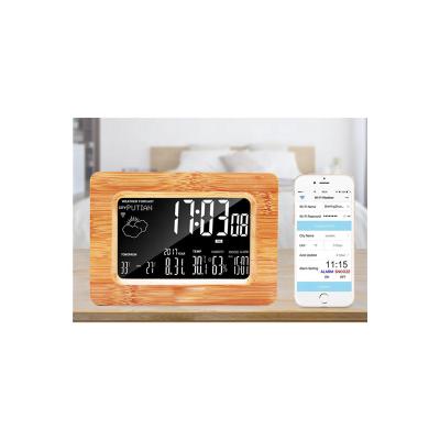 China Professional Digital Wifi Indoor Outdoor Atomic Radio China Thermometer Weather Forecast Station with Calendar for sale